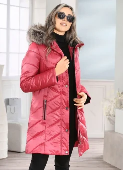 BADER Longjacke mit umschlagbaren Ärmeln in Kontrast KORALLE