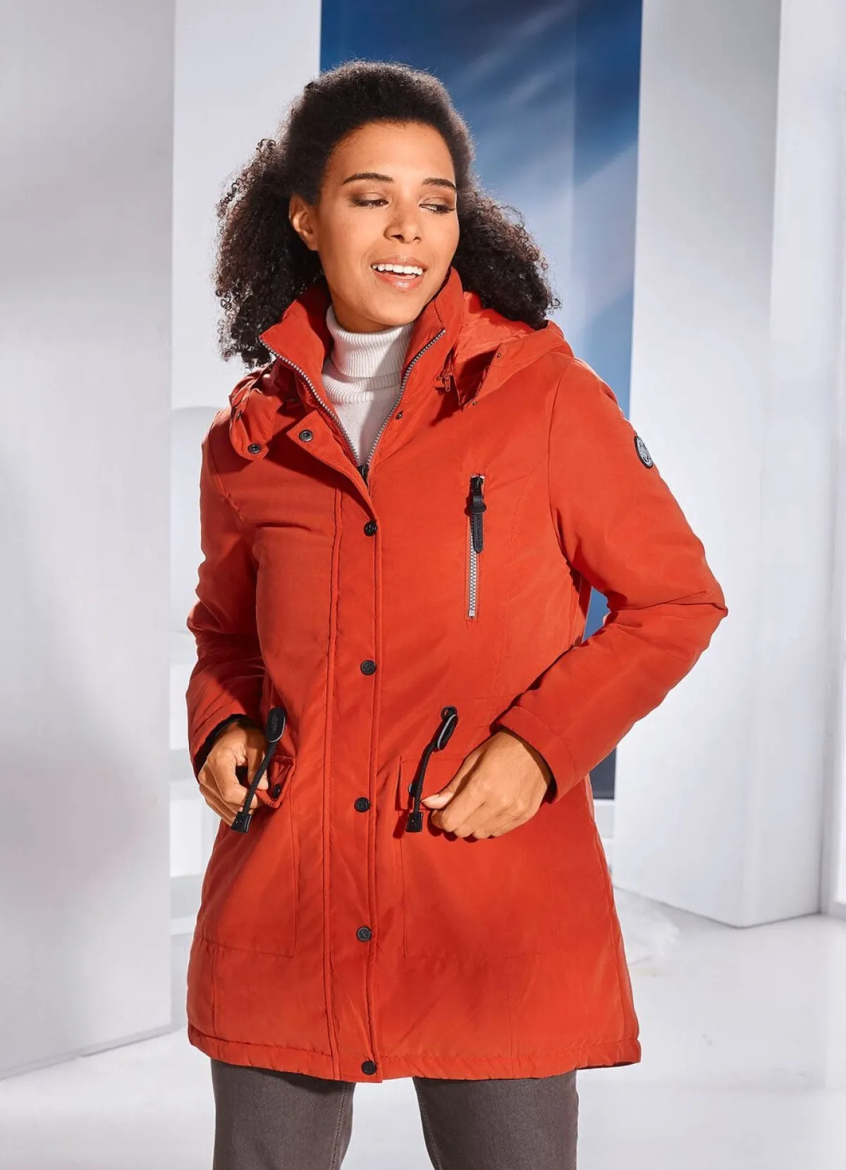 BADER Longjacke mit 2-Wege-Reißverschluss KÜRBIS