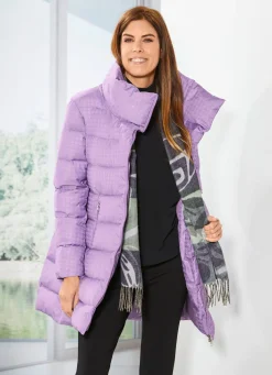 Sale BADER Longjacke mit dezent glänzendem Hahnentritt-Dessin LAVENDEL