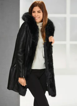 Hot BADER Longjacke mit Kroko-Dessin SCHWARZ