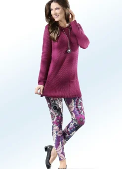 Best BADER Longpullover mit Schurwolle BEERE