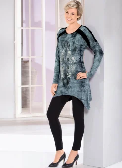 Hot BADER Longshirt in aktueller Batik-Optik in 2 Farben GRAU BATIK