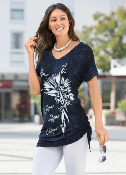 BADER Longshirt in Batik-Optik in 2 Farben MARINE BATIK