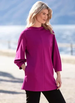 New BADER Longshirt mit seitlichen Eingrifftaschen FUCHSIA