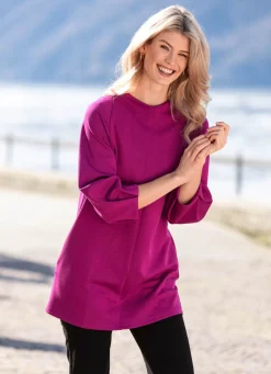 New BADER Longshirt mit seitlichen Eingrifftaschen FUCHSIA