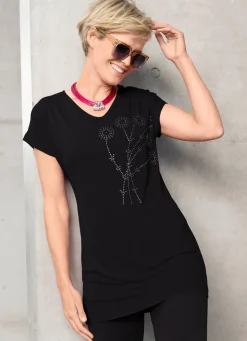 New BADER Longshirt mit Strasszier SCHWARZ