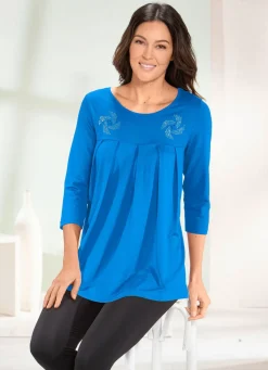 New BADER Longshirt mit Zierplättchen in 3 Farben ROYALBLAU