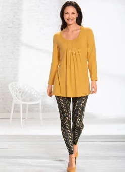 Best BADER Longshirt mit Plättchenzier in 2 Farben HONIG
