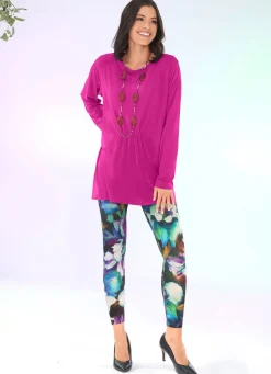 Best BADER Longshirt mit Raffung in 3 Farben FUCHSIA