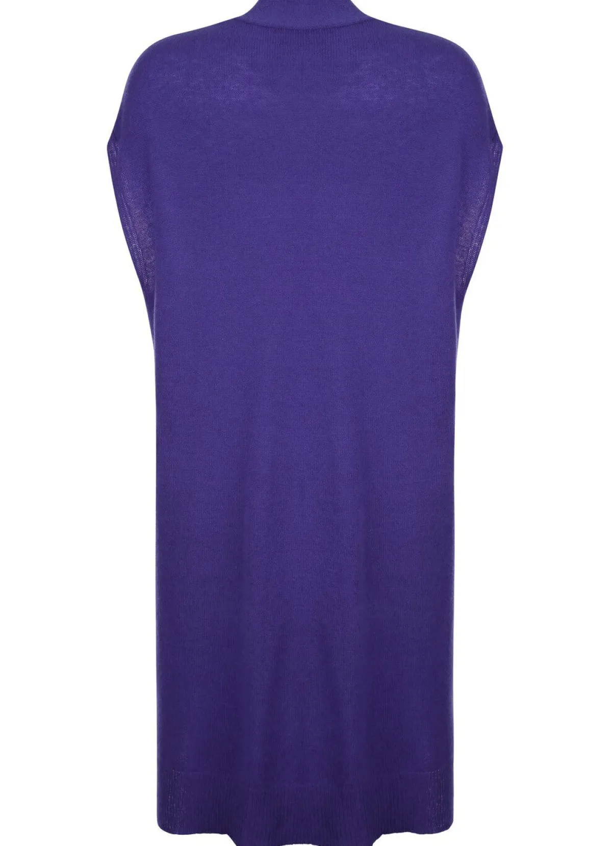 Hot BADER Long-Strickweste aus Kaschmir ROYALBLAU