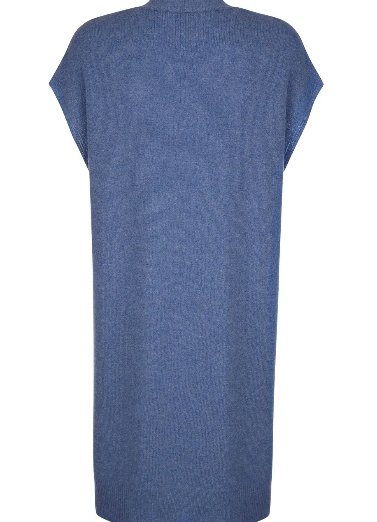 BADER Long-Strickweste aus Kaschmir JEANSBLAU