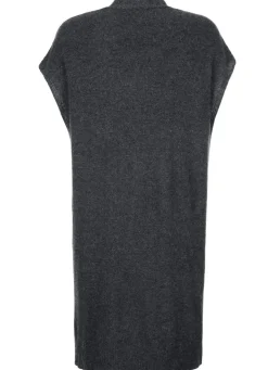 Sale BADER Long-Strickweste aus Kaschmir ANTHRAZIT