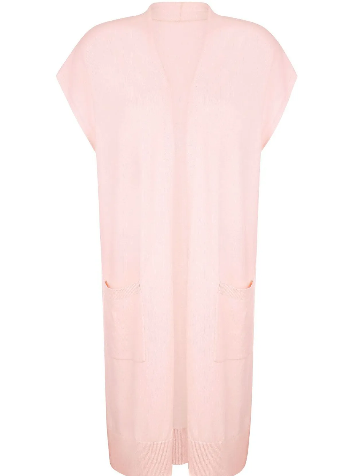 Best BADER Long-Strickweste mit Kaschmir ROSÉ