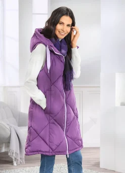 Sale BADER Longweste mit fester Kapuze AMETHYST