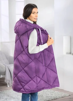 Sale BADER Longweste mit fester Kapuze AMETHYST
