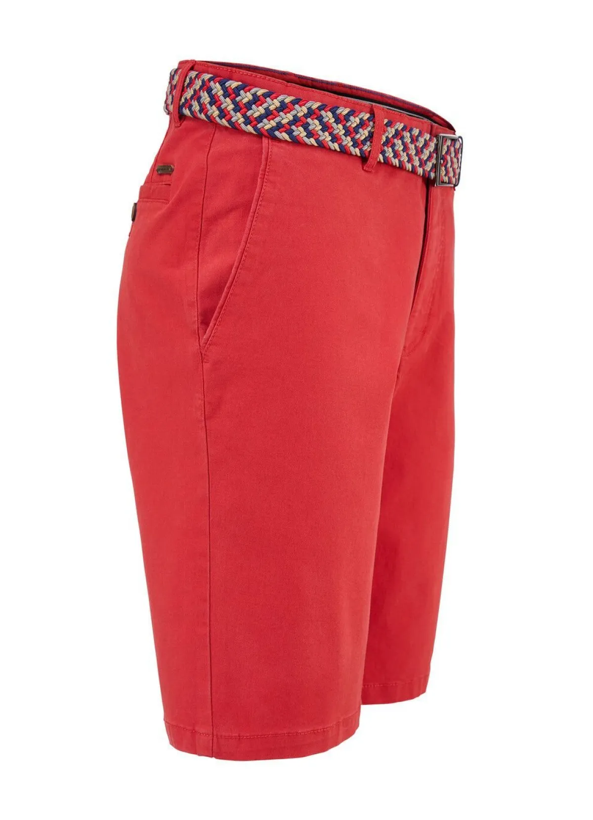 Clearance REDPOINT Lässige ""-Bermudas mit Stoffgürtel in 3 Farben ROT