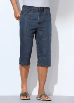 Discount BADER Luftige Long-Bermudas in 2 Farben DUNKELJEANS