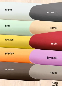 Outlet BADER Luxuszwirn-Jersey-Spannbetttuch mit Elasthan CAMEL