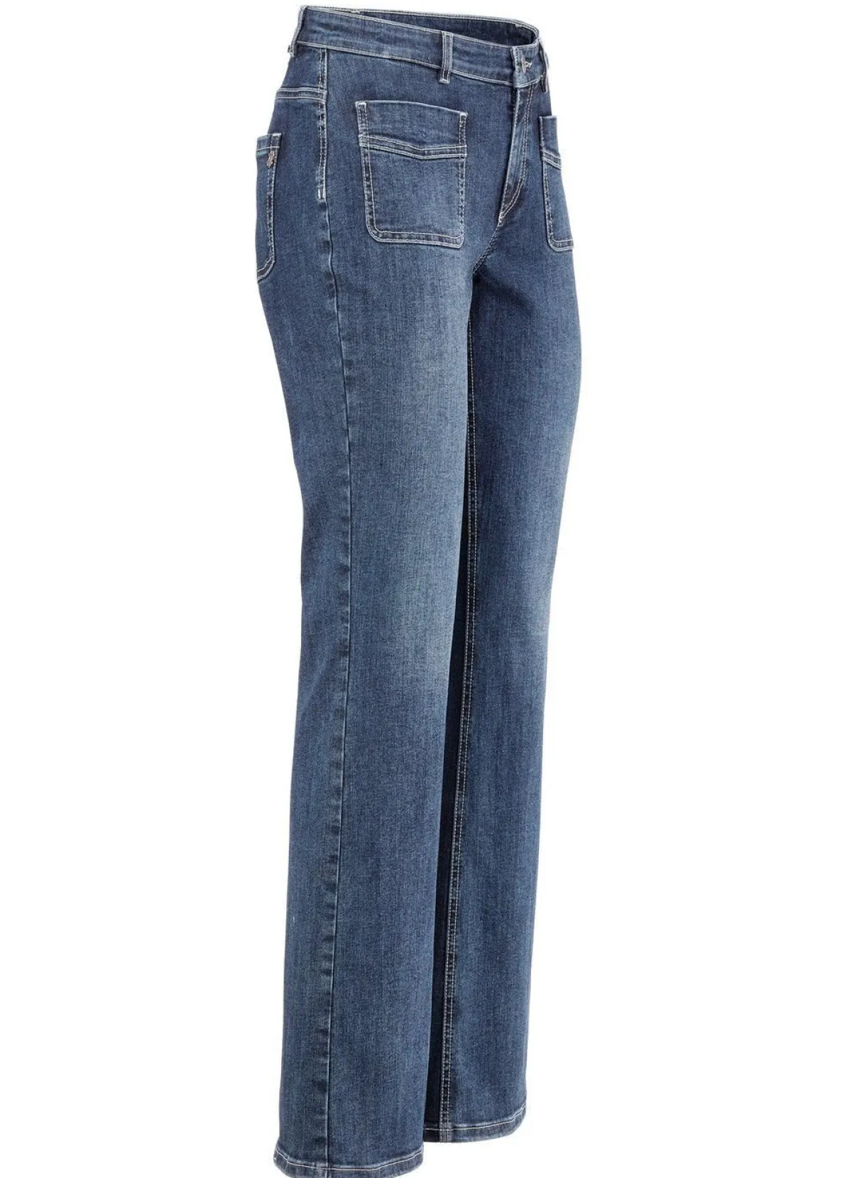 Discount ASCARI Magic-Jeans mit ausgestellter Beinweite DUNKELBLAU