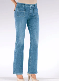 Clearance ASCARI Magic-Jeans mit ausgestellter Beinweite JEANSBLAU