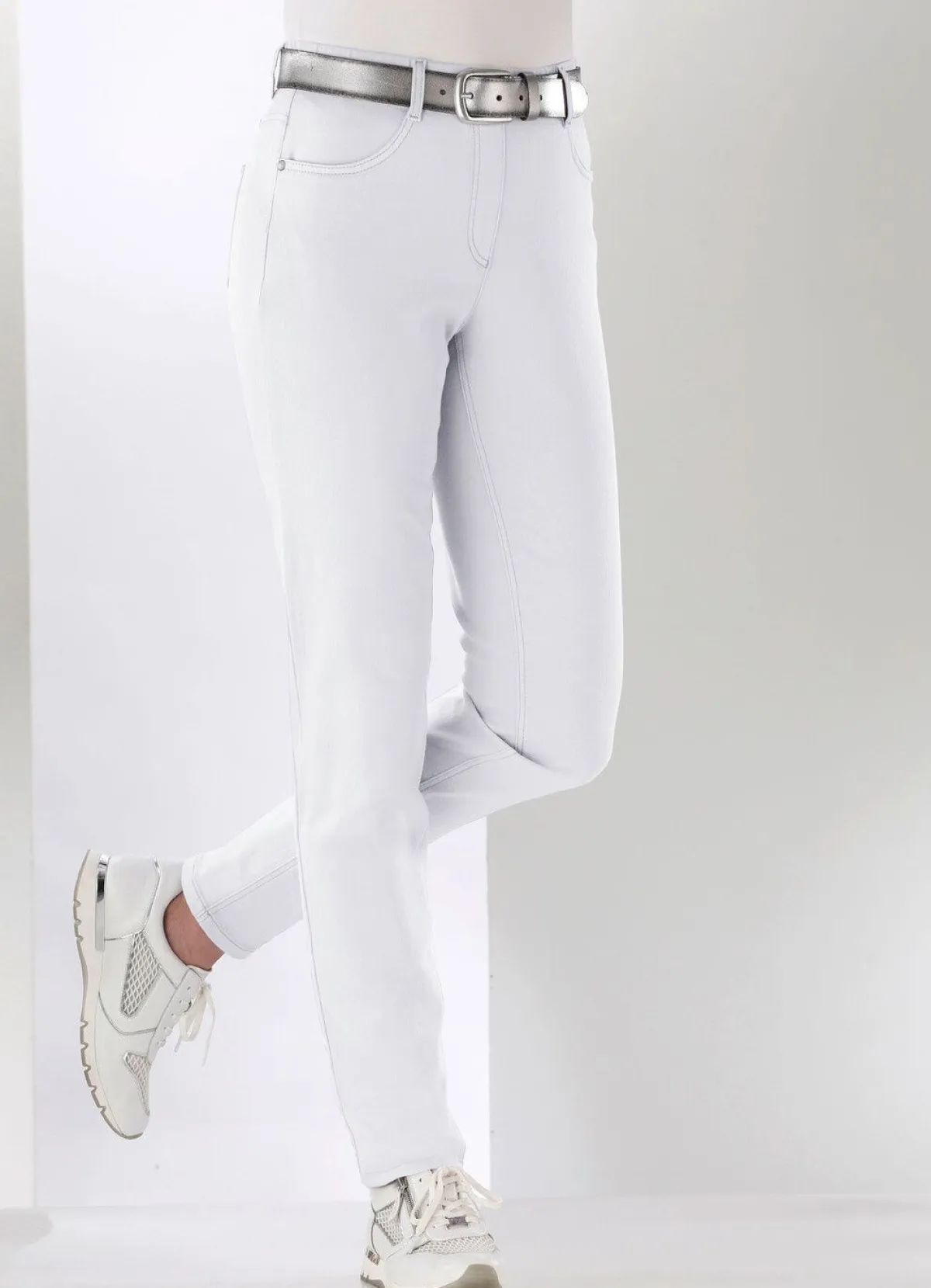 Clearance ASCARI Magic-Jeans mit hohem Stretchanteil WEISS