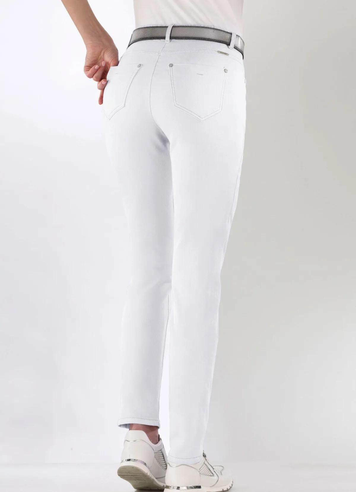 Clearance ASCARI Magic-Jeans mit hohem Stretchanteil WEISS