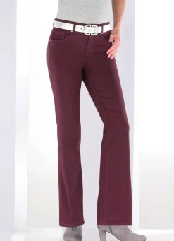 Best ASCARI Magic-Jeans mit modisch weiterem Beinverlauf BORDEAUX