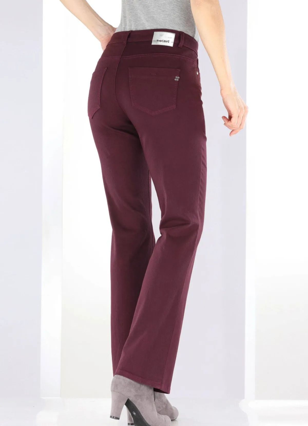 Best ASCARI Magic-Jeans mit modisch weiterem Beinverlauf BORDEAUX