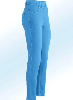 Online ASCARI Magic-Jeans mit angesagtem Fransensaum AZURBLAU