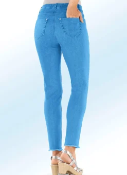 Online ASCARI Magic-Jeans mit angesagtem Fransensaum AZURBLAU