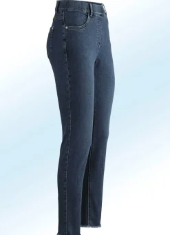 Sale ASCARI Magic-Jeans mit angesagtem Fransensaum DUNKELBLAU