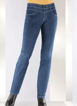 Hot BADER Magic-Jeans mit figurformendem Jeanssattel JEANSBLAU