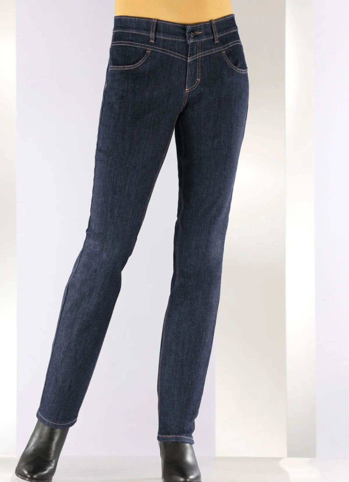 Online BADER Magic-Jeans mit figurformendem Jeanssattel DUNKELBLAU