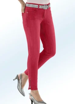 Online ASCARI Magic-Jeans mit modischen Reißverschlüssen an den Beinabschlüssen ROT