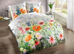 Clearance BIERBAUM Mako-Satin Bettwäsche-Garnitur Made in Germany BUNT