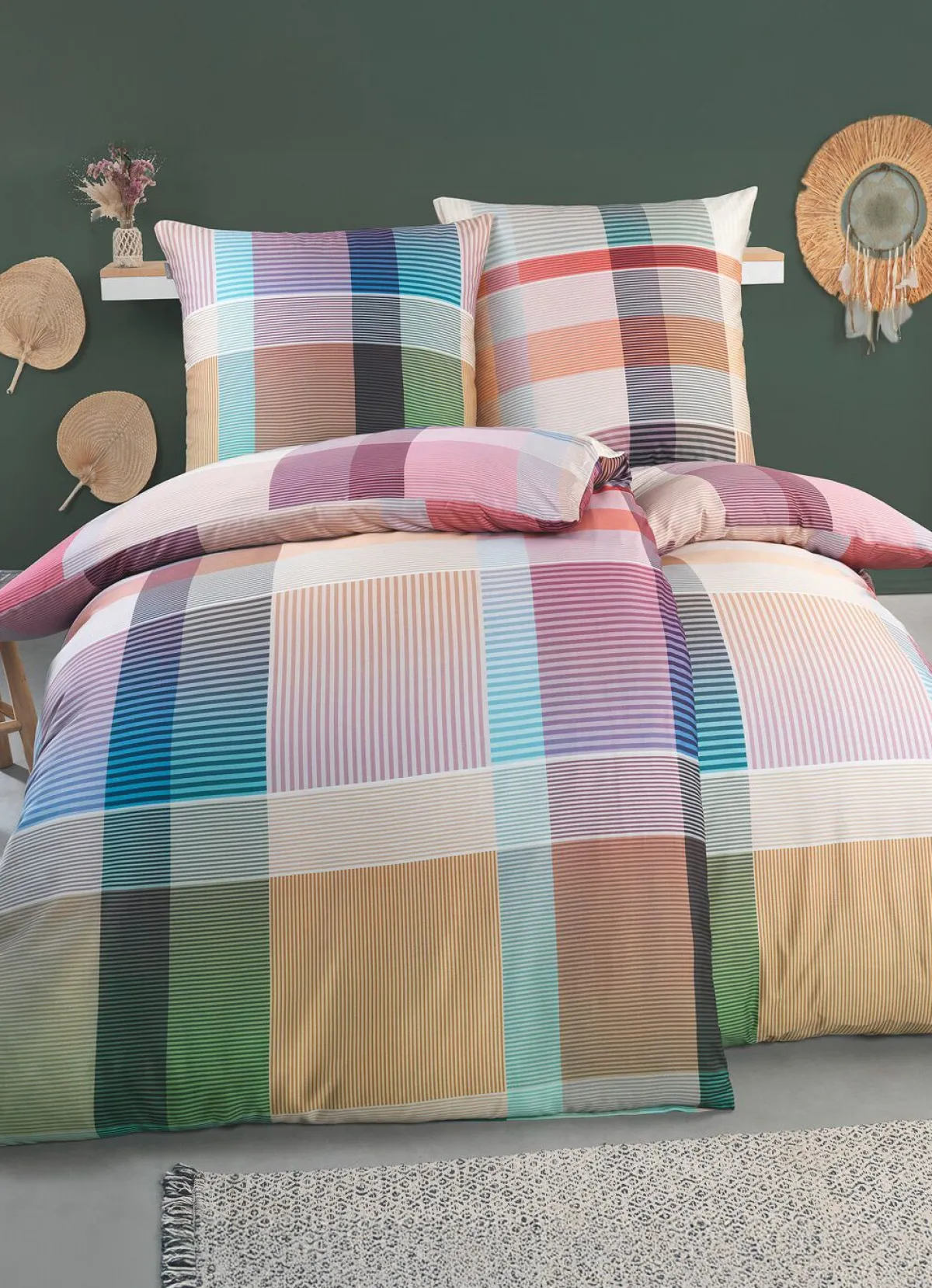 New IRISETTE Mako-Satin Bettwäsche-Garnitur BUNT