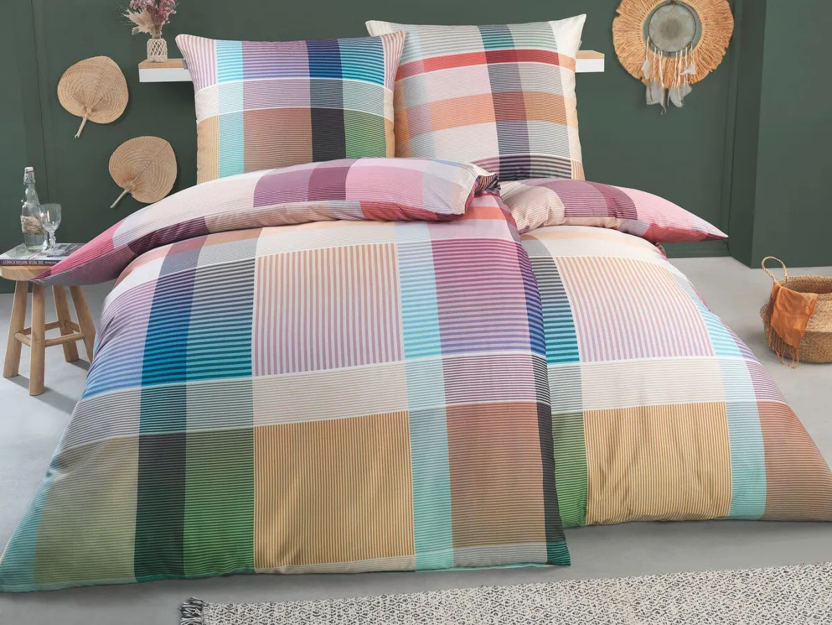 New IRISETTE Mako-Satin Bettwäsche-Garnitur BUNT