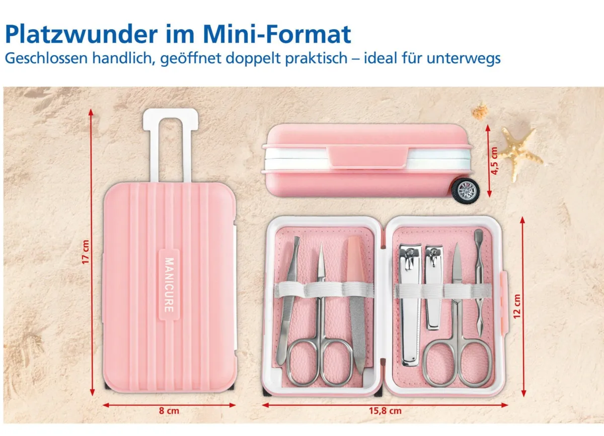 Best KILLTEC Mani- und Pediküre-Set, 7-teilig rosé
