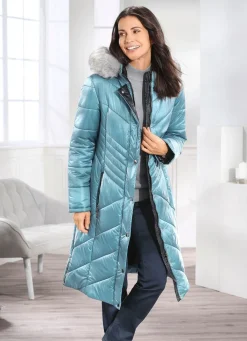 Outlet BADER Mantel mit abnehmbarer Kapuze EISBLAU