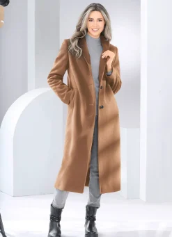 Best BADER Mantel mit Knopfleiste CAMEL
