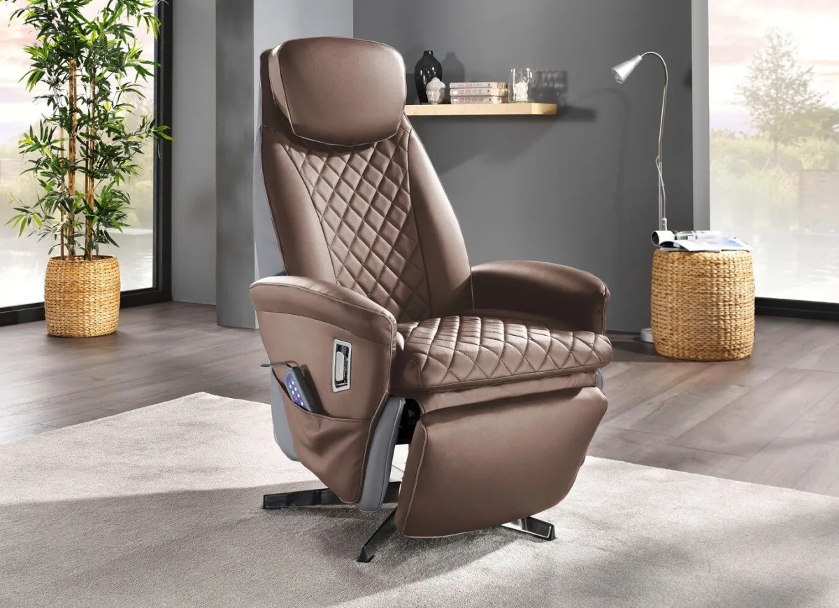 Clearance BADER Massagesessel mit Wärmefunktion BRAUN-GRAU