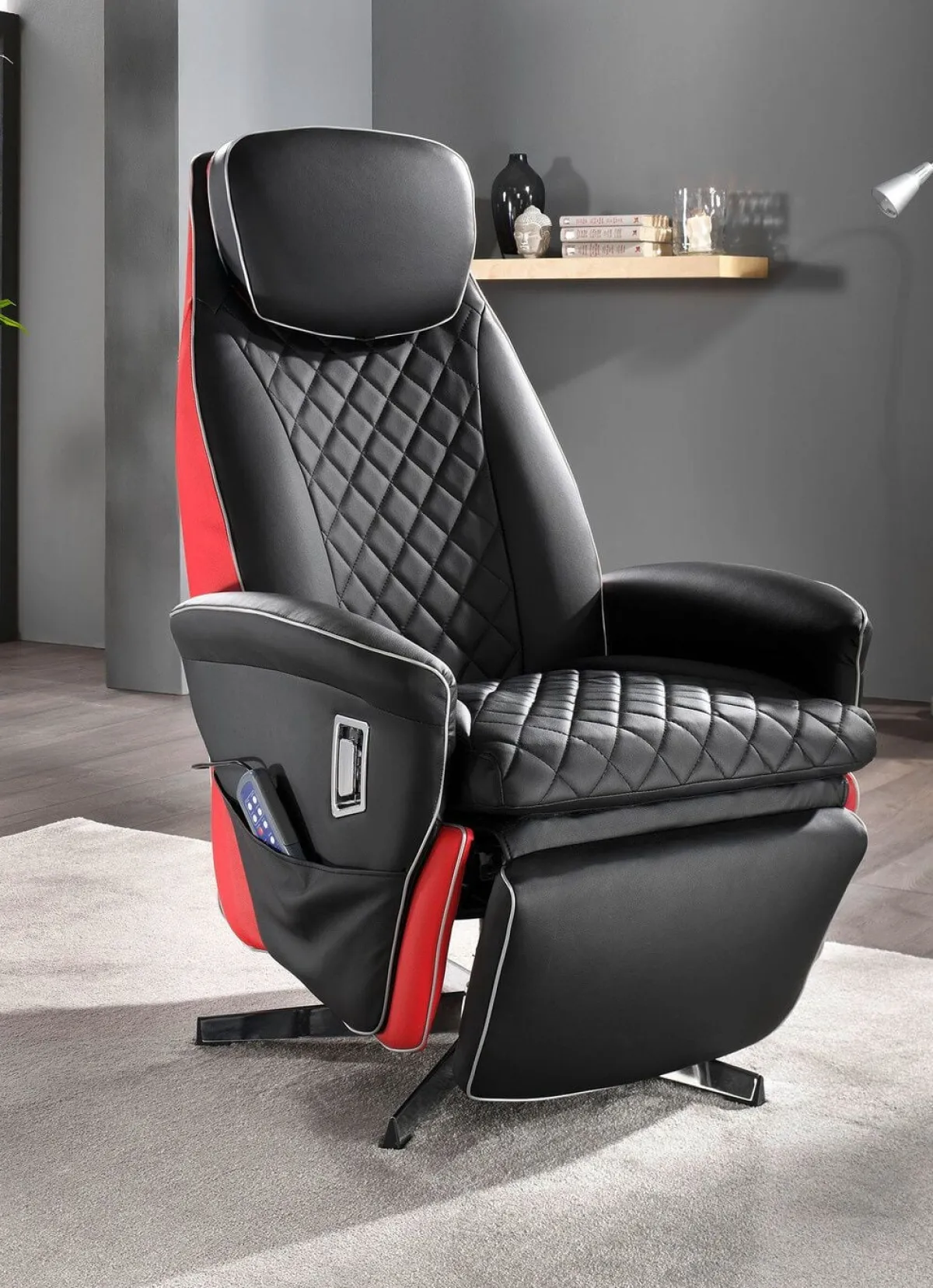Best BADER Massagesessel mit Wärmefunktion SCHWARZ-ROT