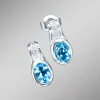 Sale BADER Massive Ohrstecker mit Blautopas und Zirkonia