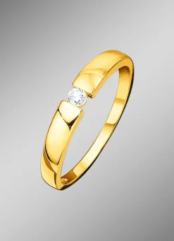 Clearance BADER Massiver Damenring mit Brillant