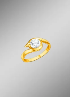 Discount BADER Massiver Damenring mit Zirkonia