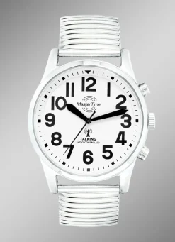 Online MASTER TIME Funk-Herrenuhr mit sprechende Zeitansage