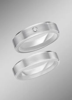 Sale BADER Mattierter Trauring in Silber 925/- fein