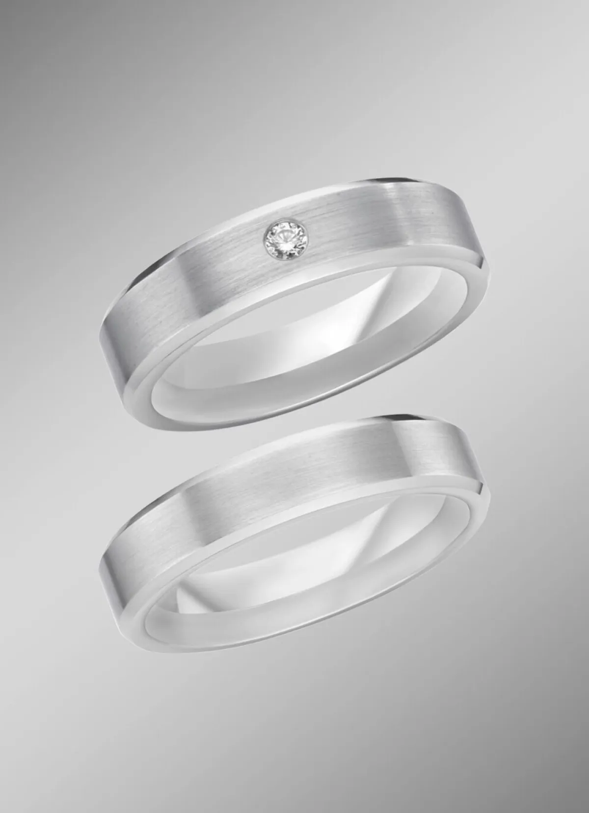 Sale BADER Mattierter Trauring in Silber 925/- fein