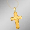 Hot BADER Mattierter und diamantierter Kreuz-Anhänger