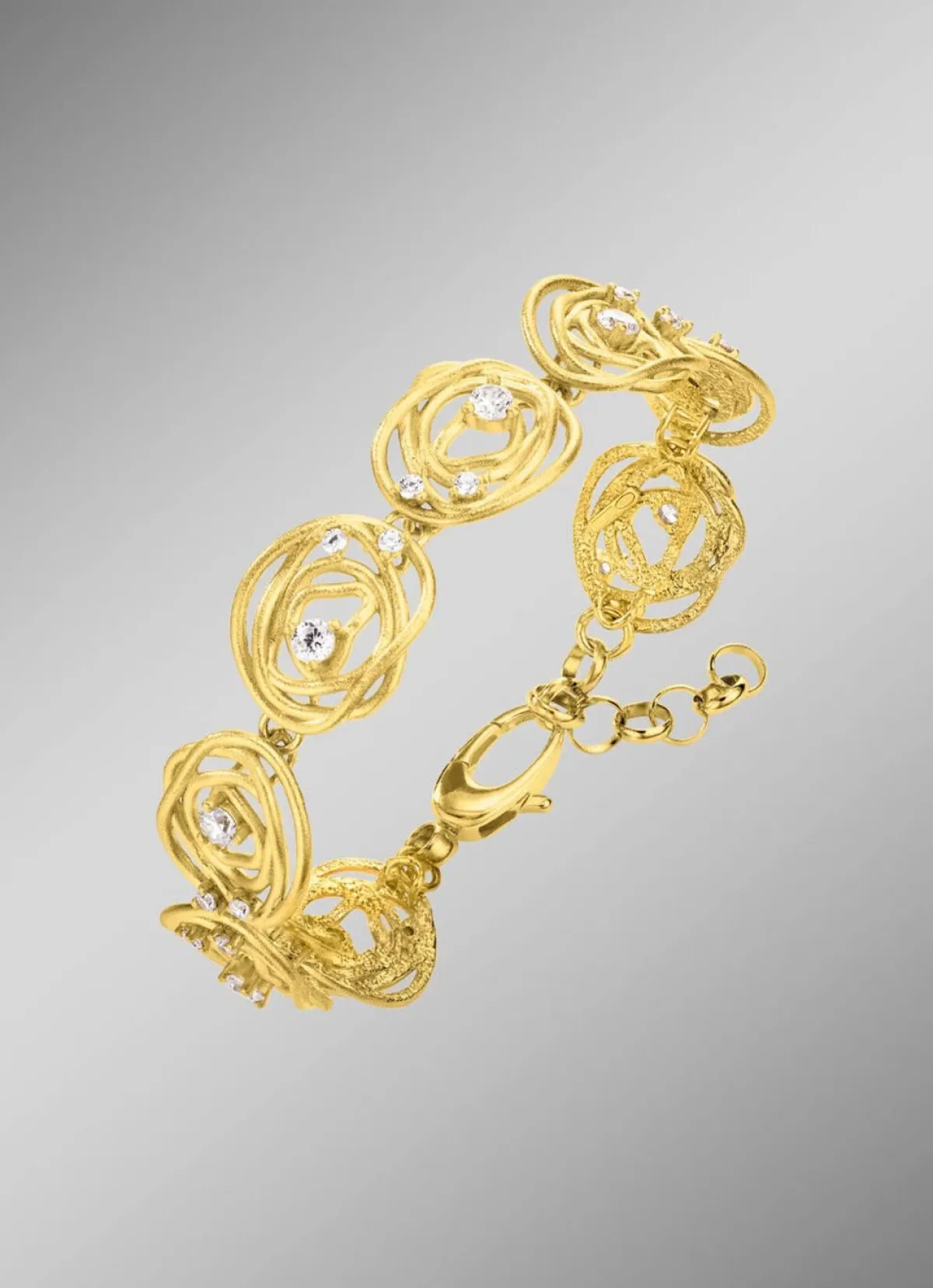 New BADER Mattiertes Armband mit Zirkonia
